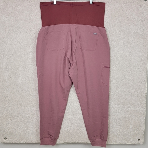 Figs Mineral Mauve Zamora Maternity Jogger Scrub Pants Sz 2XL Plus Size NEW - Picture 3 of 13